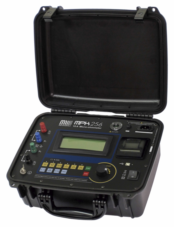 MPK-256 10 A digital Micro-ohmmeter - 1 mA up to 10 A, 1 μΩ res. - Printer, Remote control
