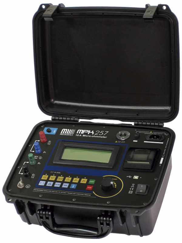 MPK-257 10 A digital Micro-ohmmeter - 1 mA up to 10 A, 0.1 μΩ res. - Printer, Remote control, Temp. Comp.