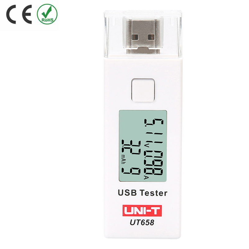 USB Power Tester UT658 Dual LCD USB Detektor Voltmeter Amperemeter Digital Power Capacity Tester Meter 