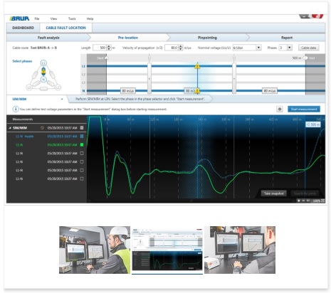 Bauer Software 4 package for cable fault location, cable testing & cable diagnostics